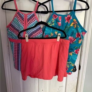 Lands' End Turquoise Swim Set